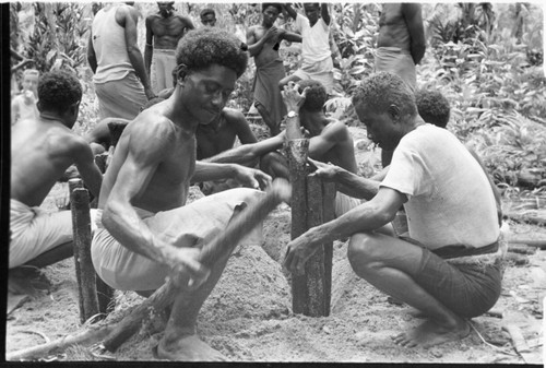 Grave being made