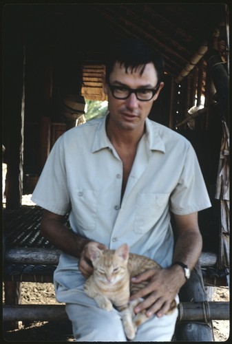 Harold Scheffler with cat