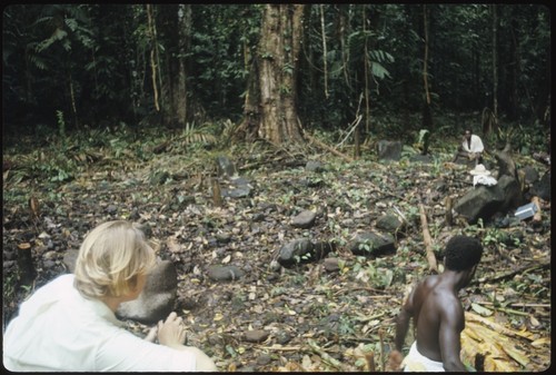 Men in forest