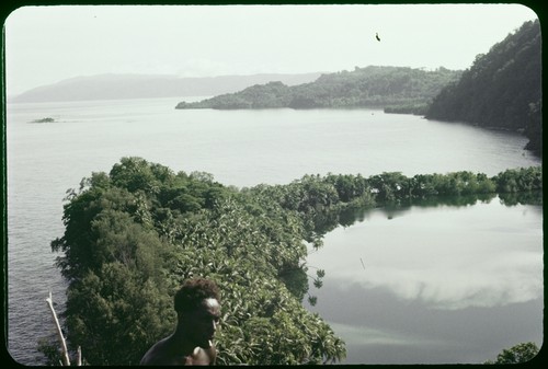 Man and coast landscape