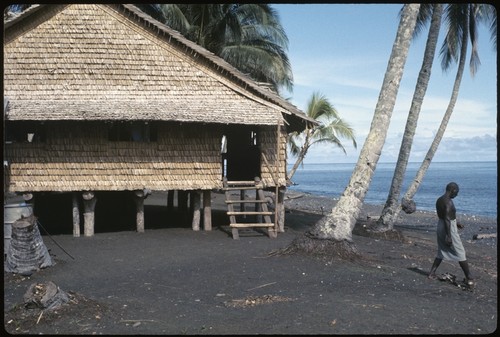 Man on side of building