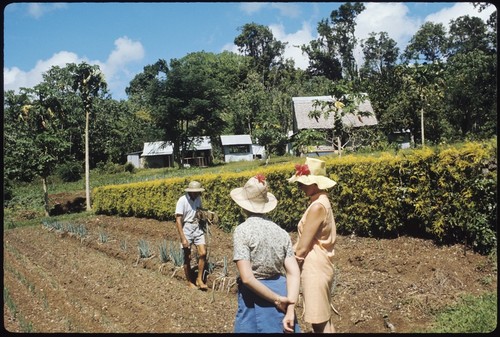 Anne Scheffler and others in a garden