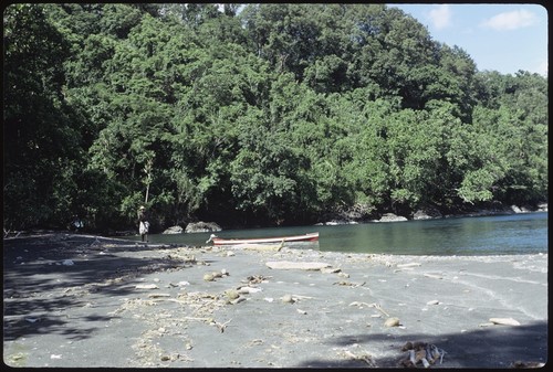 Man on shoreline