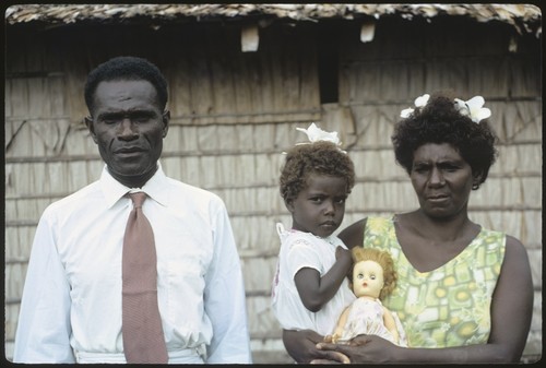 Portrait of man woman and girl