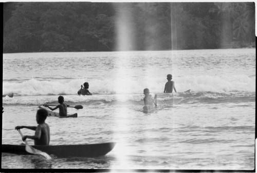 Canoeing in surf