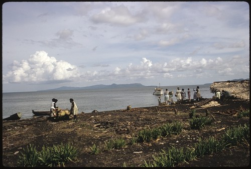 People taking goods to a boat