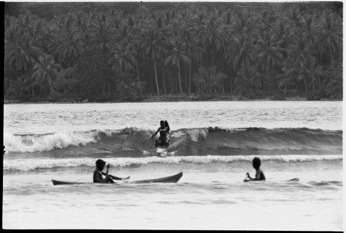 Canoeing in surf