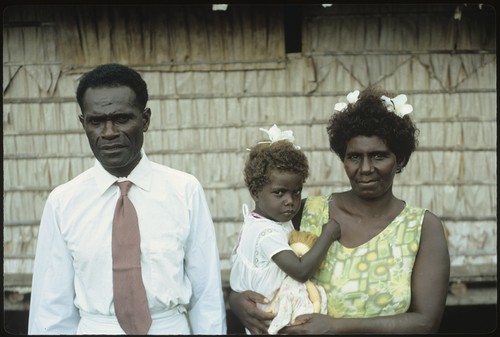 Portrait of man, woman and girl