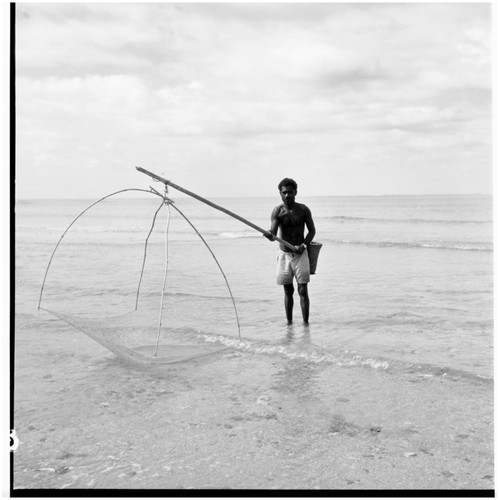 Man with fishing net