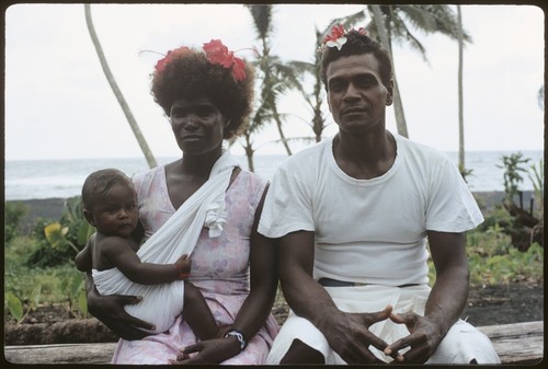 Portrait of man, woman and infant