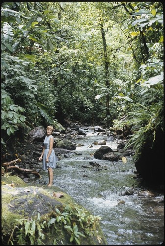 Anne Scheffler standing beside a creek