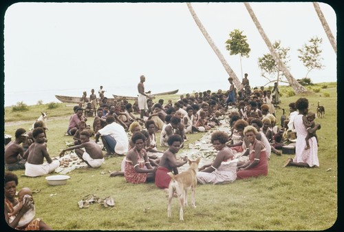 Feast, women and men eating separately