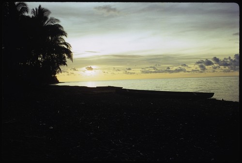 Sunset over beach