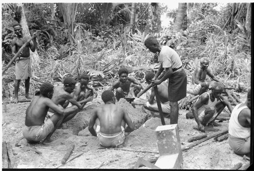 Grave being made