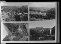 Four photographs of Topanga Canyon, Topanga, circa 1923-1928