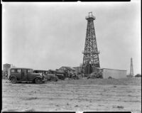 Oil well owned by the Bolsa Chica Oil Co., California, 1920-1939