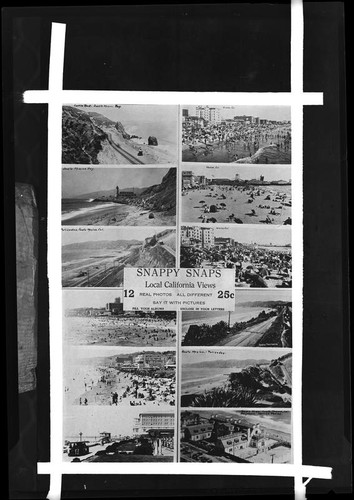 Snappy snaps: twelve post card photographs with views, Santa Monica, Topanga and Venice, circa 1920-1930