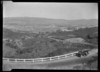 Birdseye view of the San Fernando Valley from the Topanga Canyon Blvd., Topanga, circa 1923-1928