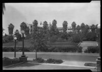 Distant view towards the Beverly Hills Hotel, Beverly Hills, between 1912 and 1934