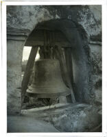 Mission San Gabriel Arcangel, largest bell, San Gabriel, circa 1900