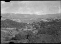 Birdseye view of San Fernando Valley from near Topanga Canyon Blvd., Topanga, circa 1923-1928