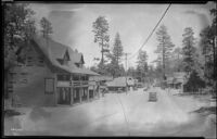 View down Village Drive, Big Bear City, circa 1910-1930