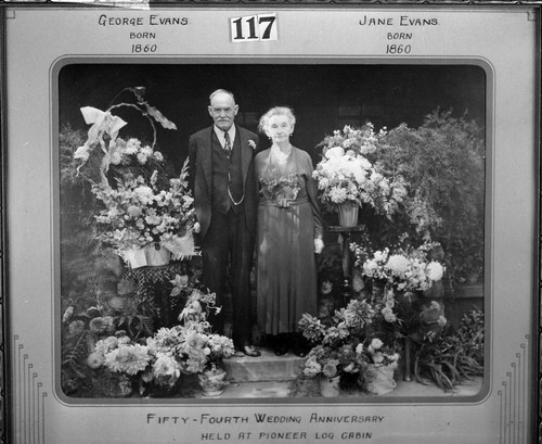 George Warren Evans, September 1860 - October 21, 1936 and Jane Elizabeth (Garner) Evans, June 29, 1860 - February 28, 1944