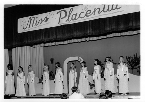 Photograph of Miss Placentia contest in 1969