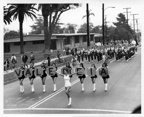 Photograph of Valencia High School Band and Majorettes