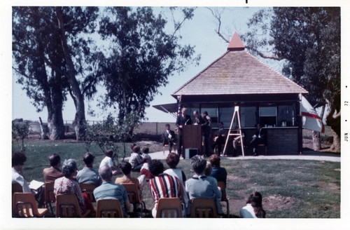 Photograph of dedication of Snack Shack