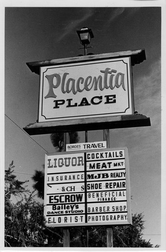 Photograph of Placentia Place sign