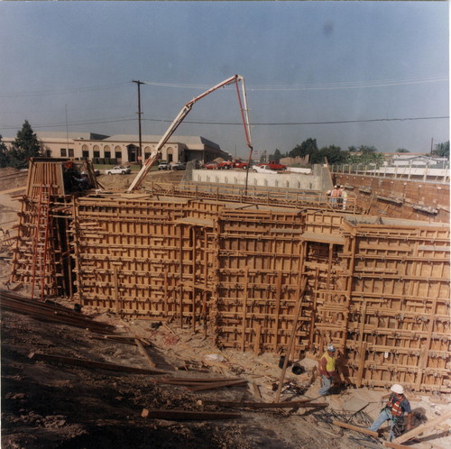 Photograph of construction of Melrose Underpass