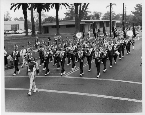 Photograph of the Valencia High School Band and Drill Team