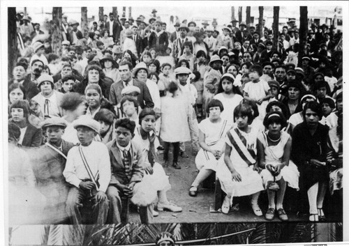 Photograph of fiesta crowd in Placentia