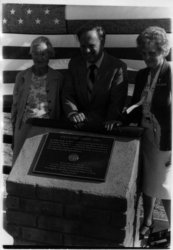 Photograph of dedication of Ontiveros Adobe site