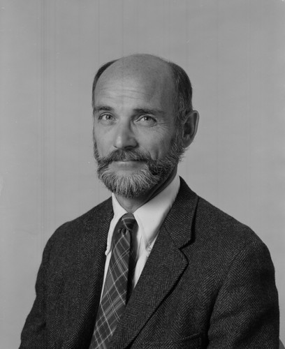 Portrait of Richard J. Seymour, an oceanographer and head of the Ocean Engineering Research Group at the Scripps Institute of Oceanography. Some of his research Interests include the wave climate of the Pacific Coast of the United States, effects of global climate shifts on wave intensity in the Pacific and extreme wave events. In 2000, Seymour was awarded the Moffatt and Nichol Harbor and Coastal Engineering Award by the American Society of Civil Engineers. March 31, 1977
