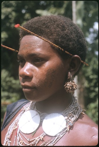 Woman wearing traditional ornaments