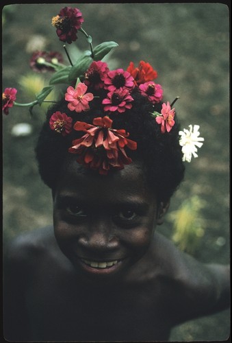 Girl with flowers in hair