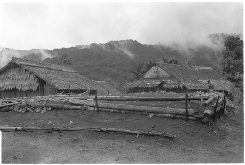 Houses in what appears to be a coastal Christian village, likely not in Kwaio