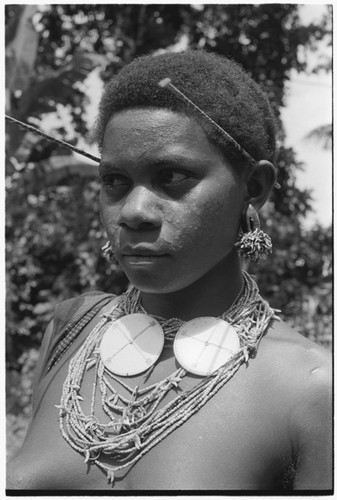 Woman with jewelry and ornaments