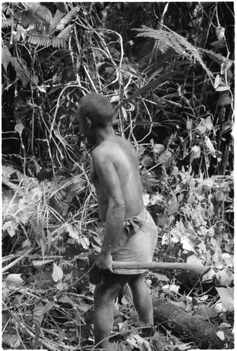 Ngadaaba'e, 'Elota's younger son, working in garden
