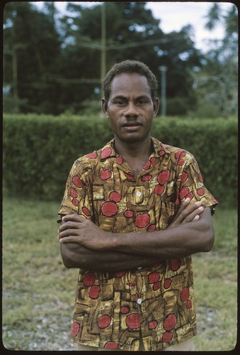 Man in colored shirt