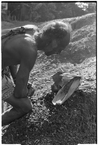 Folofo'u bespells plants for langwalee'ai magic, associated with the return of a mother and newborn infant from the childbrith and menstrual hut areas