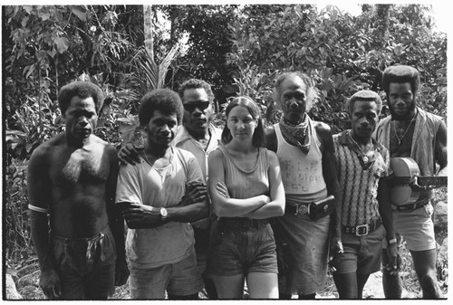 Seda, Shelly Schreiner, Folofo'u, 'Ubuni, Kwa'ilamo; first two men on left unidentified