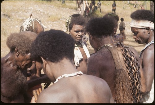 The panpipers accompanying the sango dancers