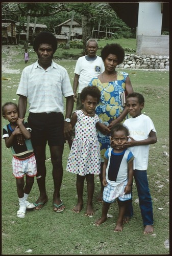 Sale 'Oirukua and wife Katherine Abunai'a and children at Gounaabusu, SSEC village by Sinalagu Harbour
