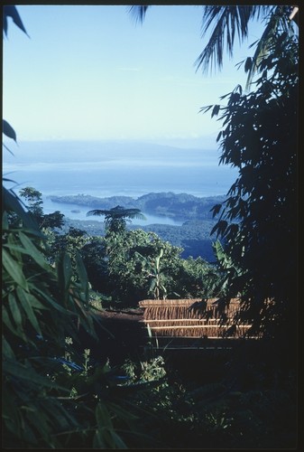 Sinalagu Harbour, looking northeast from atop the coastal ridge on the way to 'Oloburi