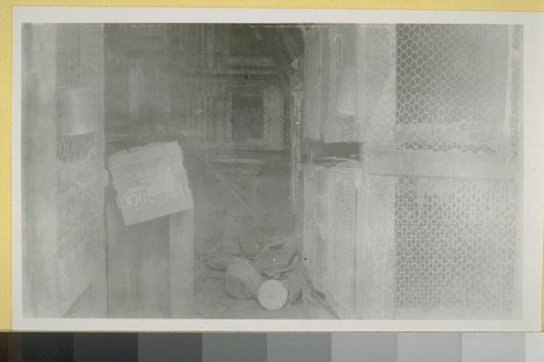 Chicken-coop in Chinatown living quarters. No light or ventilation