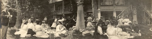 Lunch on the grounds of Casa Grande at New Almaden