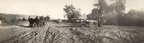 Teams Hauling Gravel for repair work on the road at Coyote